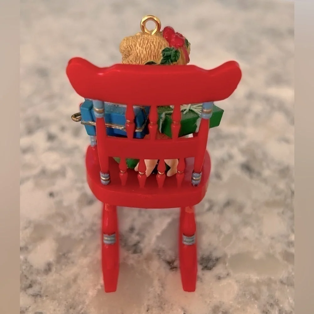 Cherished Teddies Bear in Rocking Chair Ornament